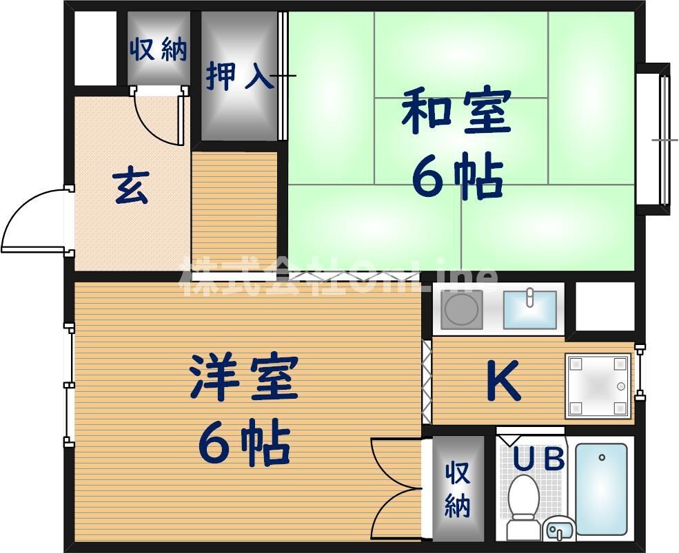 ビレッジヒル花園東の物件間取画像