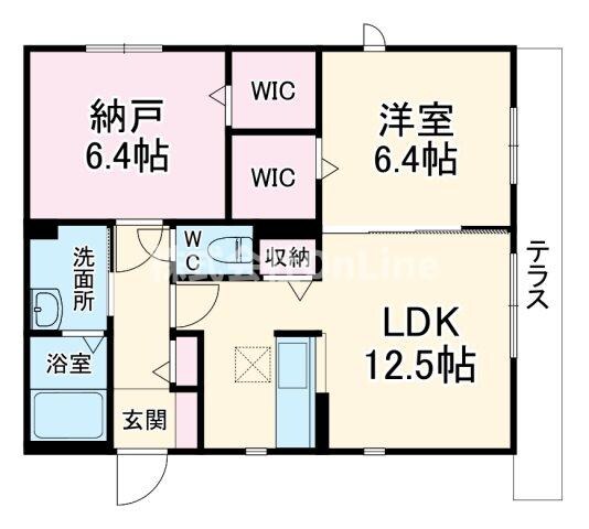 弥刀駅 徒歩9分 1階の物件間取画像