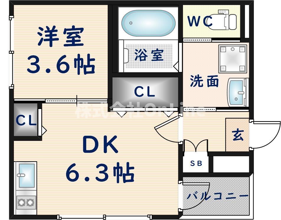 ハーモニーテラス小路東Ⅲの物件間取画像