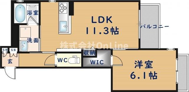 ル ボヌール ヤエの物件間取画像