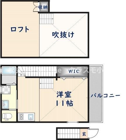 プリッ２大蓮南の物件間取画像