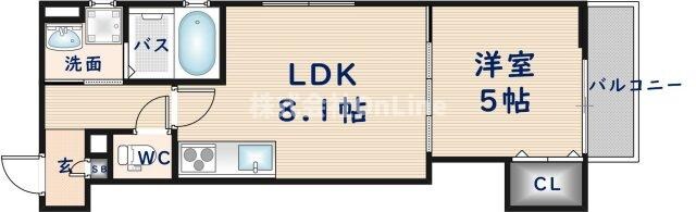 クリエオーレ瓜破の物件間取画像