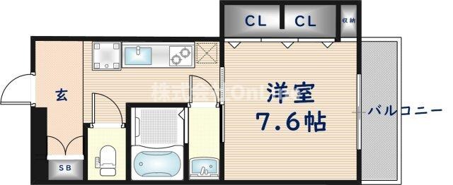 GLUCK MAISON S-SHINFUKAE　ⅩⅢの物件間取画像