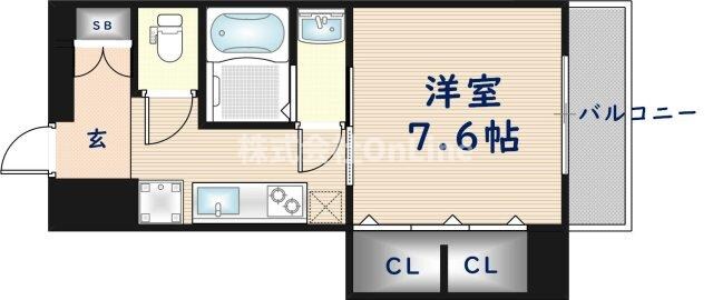 GLUCK MAISON S-SHINFUKAE　ⅩⅢの物件間取画像