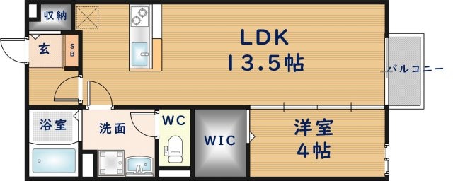 カーサ・エクレールB棟の物件間取画像