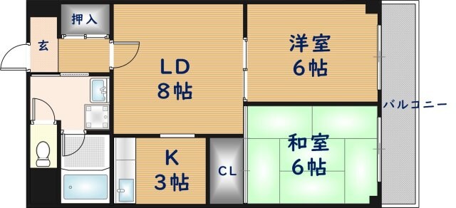 コスモハイツ西川の物件間取画像