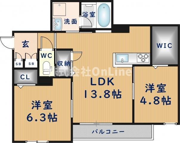 ル ボヌール ヤエの物件間取画像