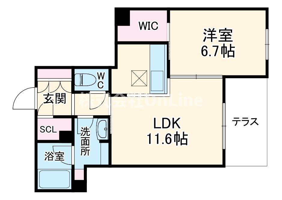 東花園駅 徒歩12分 1階の物件間取画像