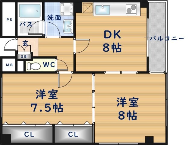 メゾン・ド・ボヌールの物件間取画像