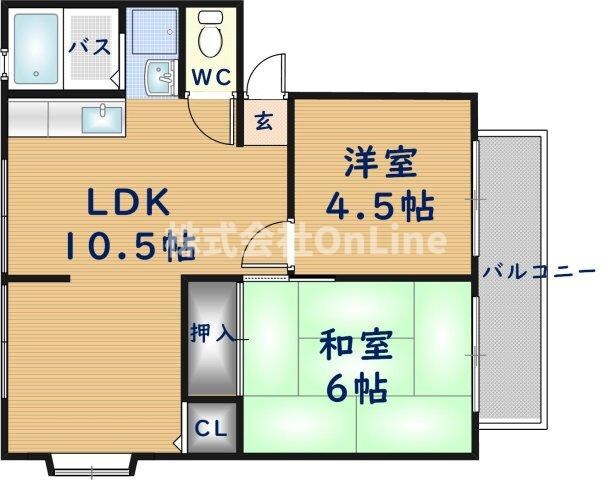 サンビレッジ森彦B棟の物件間取画像