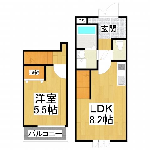 スリーハーブズ狭山Ⅰ番館の物件間取画像