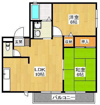クレールタウンC棟の物件間取画像