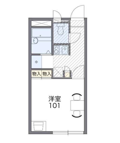 レオパレスリバージュくみの木の物件間取画像