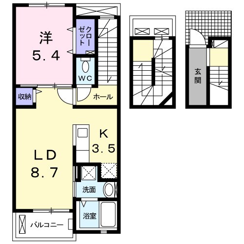 プチフローラ北野田Ⅰの物件間取画像