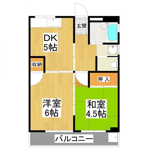 初芝マンションの物件間取画像