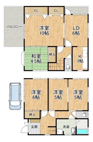 堺市中区深井中町貸家の物件間取画像