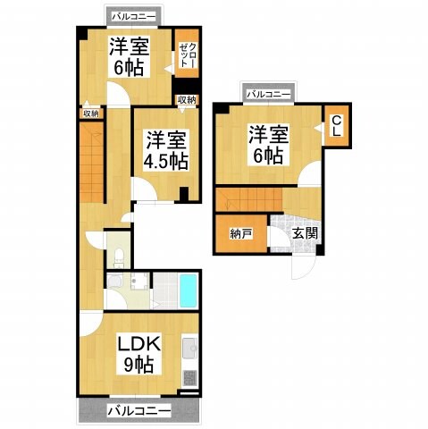 プレアール初芝の物件間取画像
