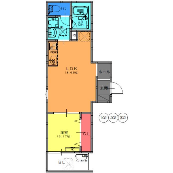F+style上田3号館の物件間取画像