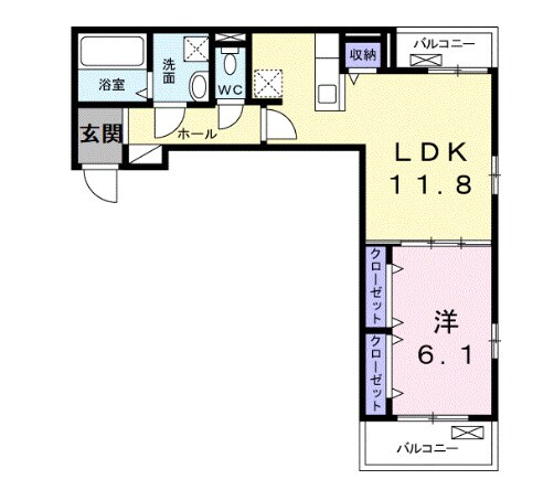 ロンガヴィータ和泉Ⅱの物件間取画像