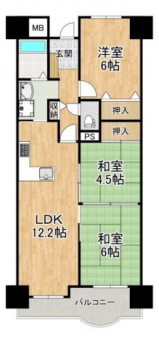 美加の台南海アーバンコンフォート弐番館の物件間取画像