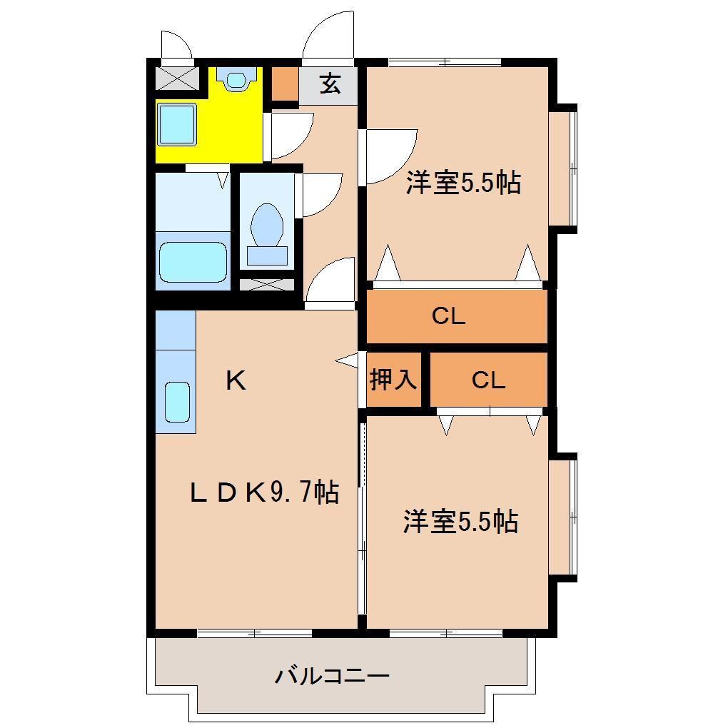 テルガーデン小松の物件間取画像