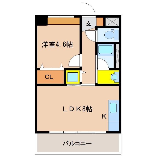 ユウネクスト高松Ⅱの物件間取画像