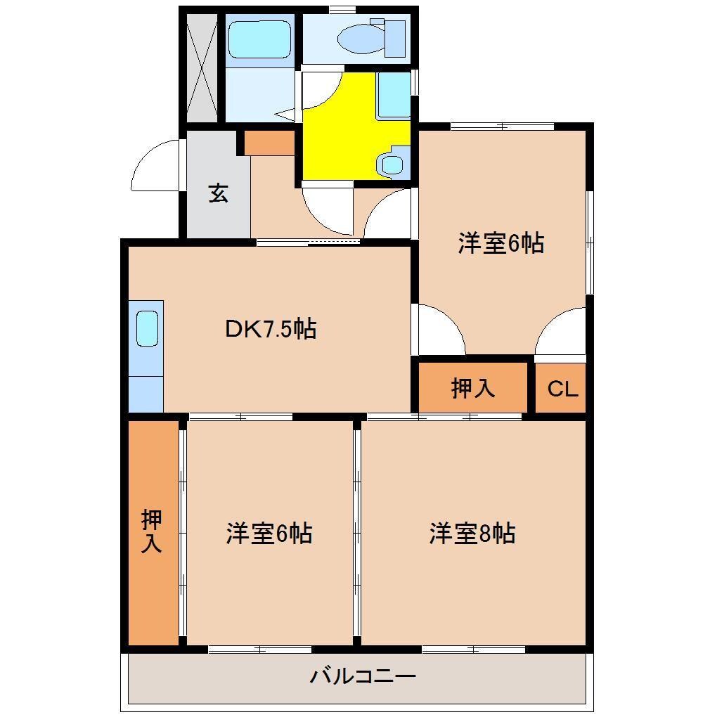 石川コーポ1の物件間取画像
