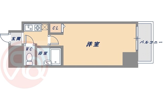西長堀駅 徒歩5分 5階の物件間取画像