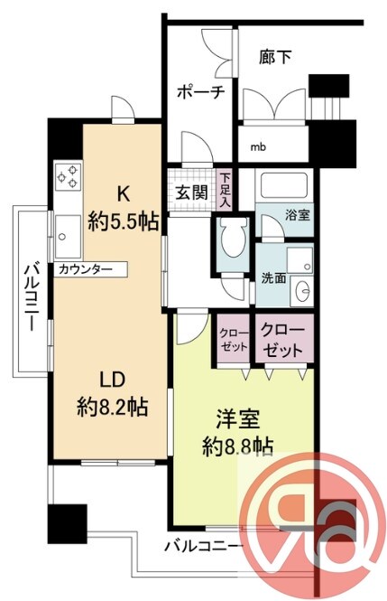 九条駅 徒歩9分 2階の物件間取画像