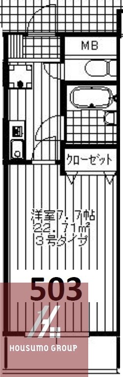 パラドール弁天の物件間取画像