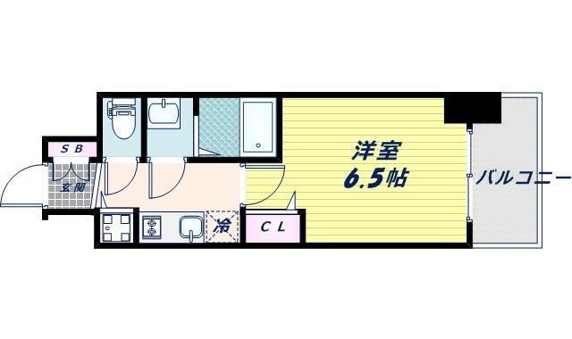 難波駅 徒歩7分 11階の物件間取画像