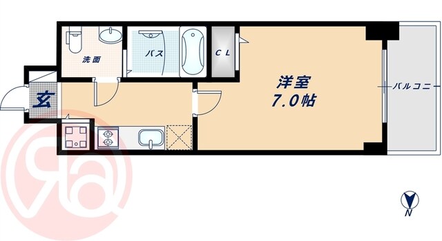 S-RESIDENCE難波Brillerの物件間取画像