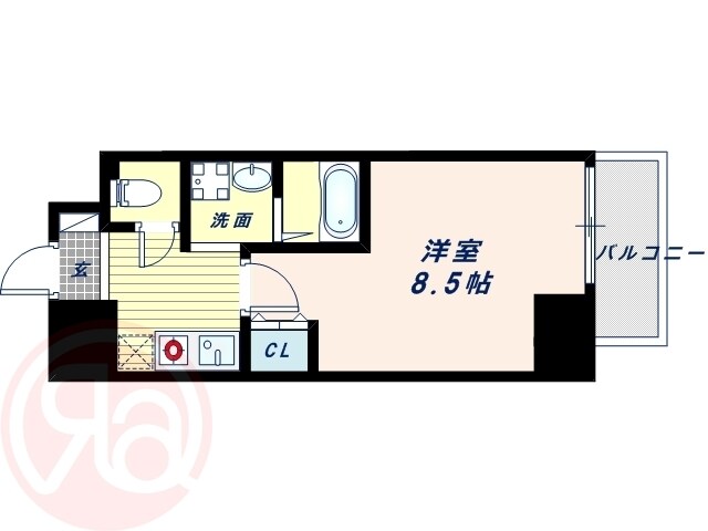 桜川駅 徒歩1分 5階の物件間取画像