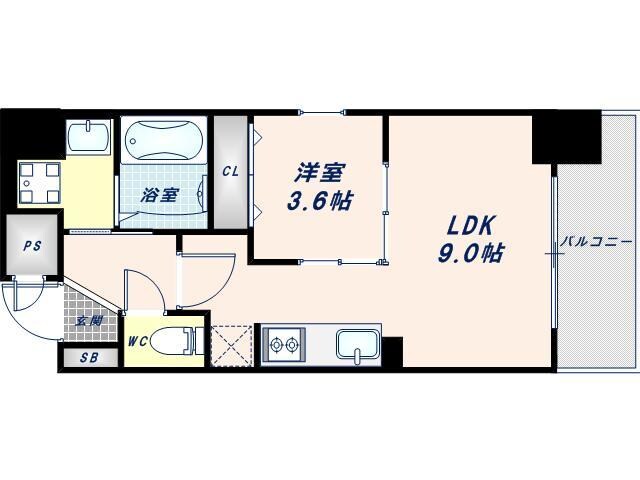 アクアプレイス南堀江の物件間取画像