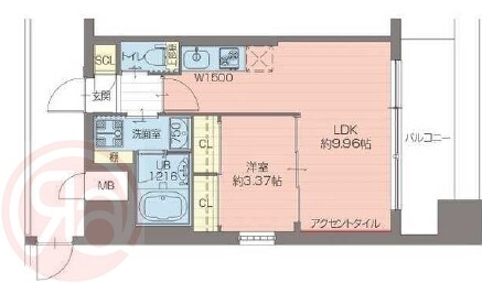 プレジオ弁天町EUROの物件間取画像