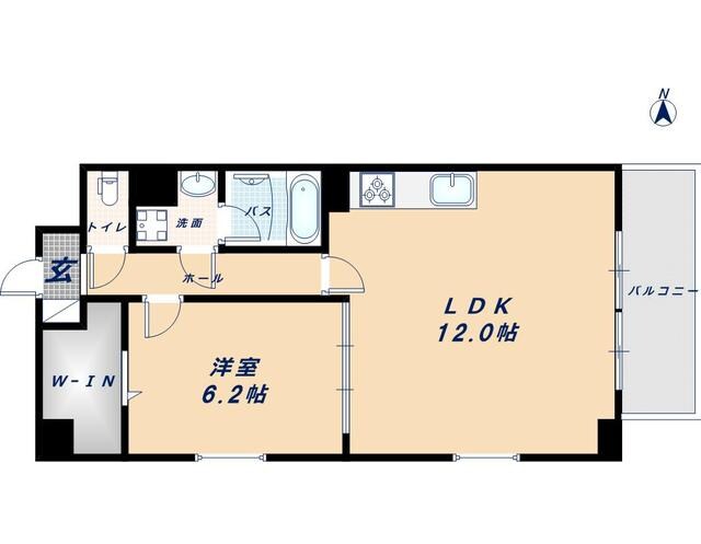 阿波座駅 徒歩5分 5階の物件間取画像