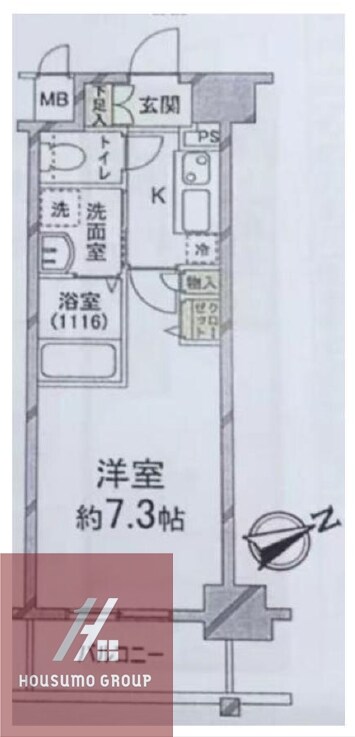 ＪＲ難波駅 徒歩3分 4階の物件間取画像