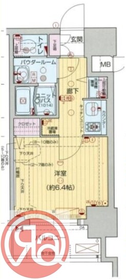プレサンス難波フィネストの物件間取画像