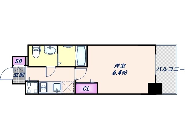 ドーム前千代崎駅 徒歩7分 9階の物件間取画像
