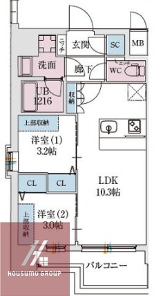 スプランディッド弁天町WESTの物件間取画像