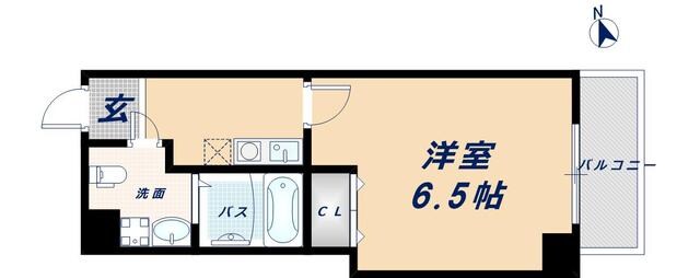 阿波座駅 徒歩5分 7階の物件間取画像