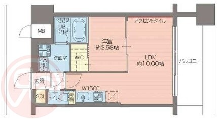 プレジオ弁天町EUROの物件間取画像