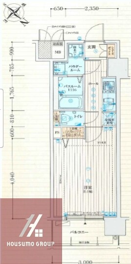 アドバンス西梅田Ⅲエミネンスの物件間取画像