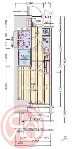 プレサンス朝潮橋ベイ・ブリーズの物件間取画像