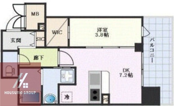 la Waison NAMBA westの物件間取画像