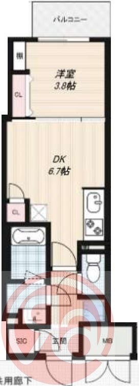 Dimora靭公園の物件間取画像