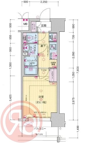 プレサンスDOMECITYコレーレの物件間取画像
