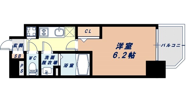 プレサンス難波フィネストの物件間取画像