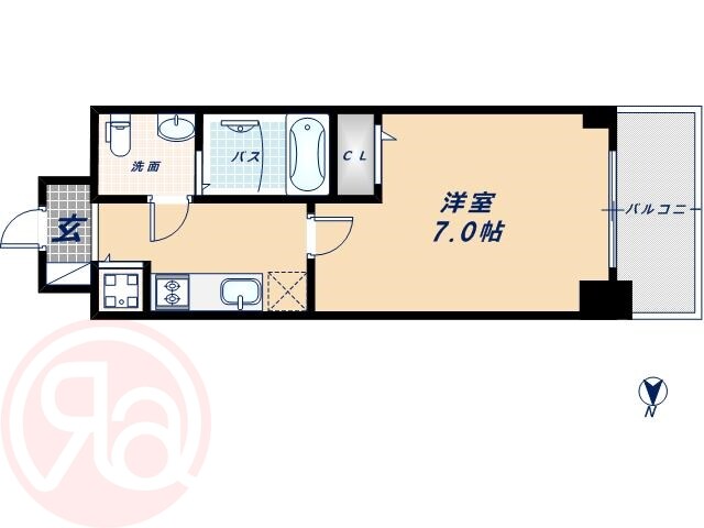 S-RESIDENCE難波Brillerの物件間取画像
