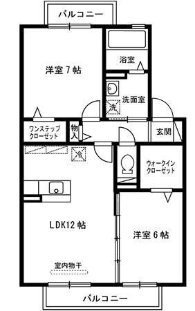 レフィナード B棟の物件間取画像